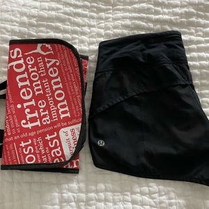 Lululemon run: speed shorts in Black Camo, size 4